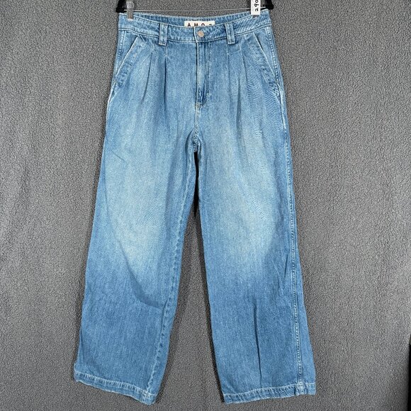 AMO Denim - AMO Matilda Trouser High Rise Wide Leg Jeans - Women's Size 28 - Blue